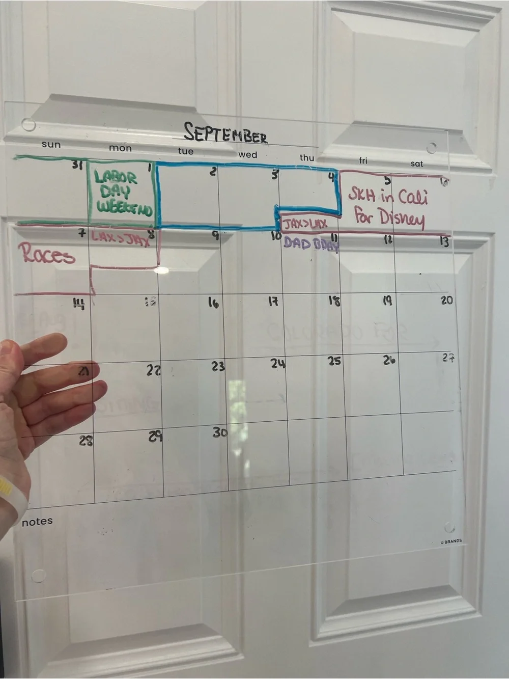 Clear Acrylic Dry Erase Monthly Calendar Board (Selling Individually)